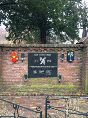 델프트의 프린센호프에 있는 전쟁에서 네덜란드의 손실을 기리는 기념비