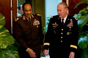 원수 탄타위와 미 육군 장군 마틴 뎀프시(합참의장), 2012년 2월 11일