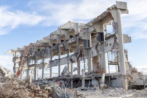 2019년 8월 철거 중인 랭커스터 파크