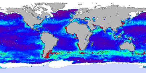 남극 주변을 둘러싼 부빙 경계선 (흰색)의 변화. 이 변동 때문에도 남극해의 경계에 대한 정의가 다양해질 수 있다.