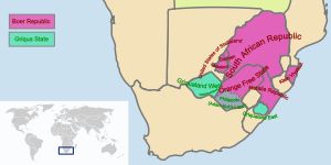 보어(적색)와 그리쿠아(녹색) 공화국