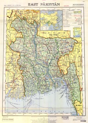 1962년 동파키스탄 지도