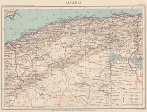 1929년 프랑스령 알제리 북부 지도 (이탈리아 투어링 클럽)