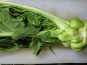 자차이는 특히 Brassica juncea subsp. tsatsai의 부풀어 오른 줄기로 만들어진다.
