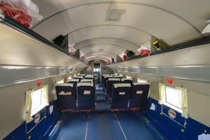 DC-3의 기내 객실. 2.4m급의 폭은 4어브레스트에도 대응할 수 있었다