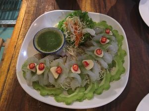 태국의 새우 요리인 꿍솟 섀 남쁘라