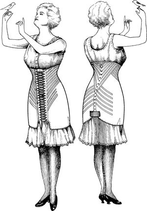 1917년 롱라인 힙 슬리밍 코르셋