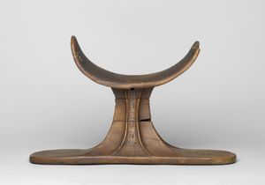 베스 신의 두 이미지가 새겨진 머리 받침대, 기원전 1539년경~1190년경, 브루클린 박물관