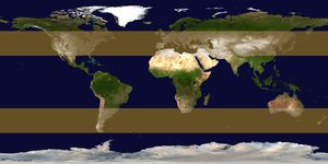 온대 저기압이 형성되는 대략적인 위치.