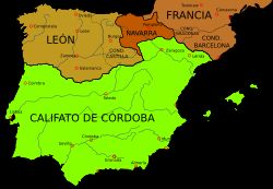 1000년 팜플로나 왕국 (진한 주황색)