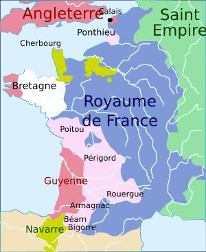 1360년 프랑스 내 나바라의 영토