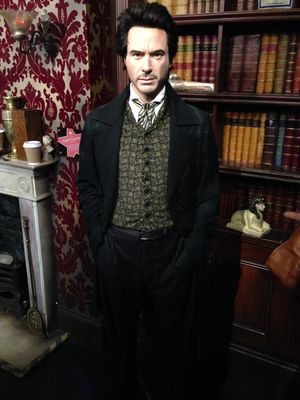 런던 마담 투소 박물관에 전시된 로버트 다우니 주니어의 홈즈 밀랍 인형