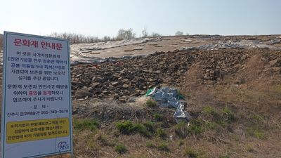 진주 정촌면 백악기 공룡, 익룡발자국 화석산지 단면