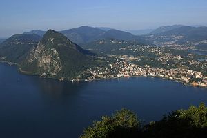 브레산에서 본 루가노와 산 살바토레산