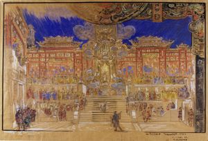 투란도트 2막 2장 무대 디자인 (1924)