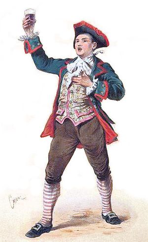 밀라노 극장의 등장인물 메네기노(Meneghino), 나중에 코메디아 델라르테의 가면이 됨