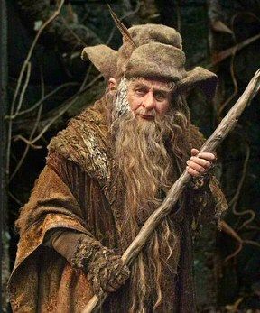 실베스터 매코이(Sylvester McCoy)가 피터 잭슨(Peter Jackson)의 영화 호빗 3부작에서 연기한 라다가스트