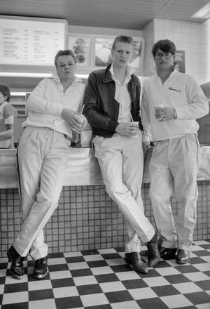 케라바(Kerava) 출신 핀란드 로커빌리 밴드 테디 앤드 더 타이거스(Teddy & The Tigers), 헬싱키(Helsinki)에서 촬영, 1978년