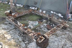 돌로미티 산맥의 몬테 피아노에서 지뢰 제거 작업 중 발견된 제1차 세계 대전 당시의 미폭발탄