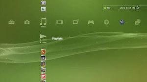 플레이스테이션 3 홈 화면의 XMB