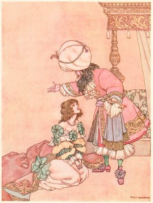 푸른 수염, 그의 아내, 그리고 1921년 W. 히스 로빈슨의 삽화에 나오는 열쇠