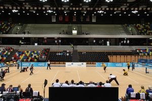 진행 중인 골볼 경기 (2012).