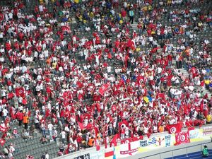 2006년 FIFA 월드컵에서 베를린 올림피아 스타디온에 모인 튀니지 팬들