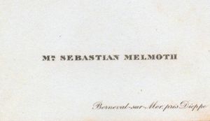 감옥에서 석방된 후 오스카 와일드의 명함