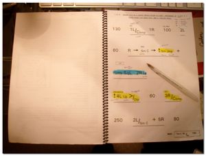 특수구간 페이스노트에 사용되는 표기 예시
