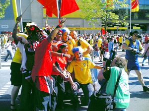 2006년 독일 월드컵 스웨덴과의 개막전을 앞둔 트리니다드 토바고 팬들