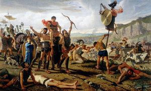 킴브리 침입자들을 물리친 마리우스의 모습