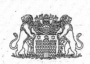 1~12호(1946년)에 사용된 함부르크 문장 (C.O. 체슈카 디자인; 문이 닫힌 형태)