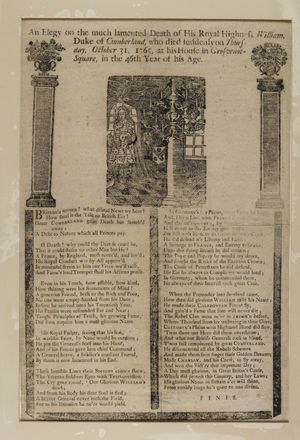 윌리엄 컴벌랜드 공작의 애도시...