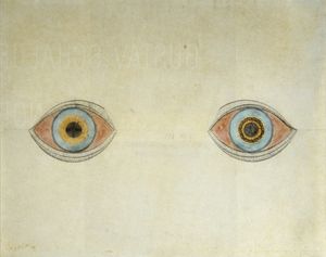 정신분열증을 앓았던 독일 화가 아우구스트 나터러(August Natterer)의 작품 My Eyes at the Moment of the Apparitions