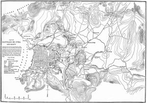 1898년 산티아고데쿠바 지도