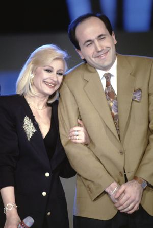 라파엘라 카라와 카를로 프리시, 1990년 Ricomincio da due 방송 중