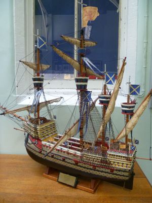 1511년 진수 당시 세계 최대의 함선이었던 마이클 모형