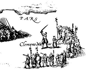 1536년 덴마크 비보르그(Viborg)에서 반란을 일으킨 스키퍼 클레멘트(Skipper Clement)의 처형 (미상의 작가가 1574년에 제작한 판화)