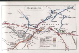 1910년 맨체스터 철도 지도