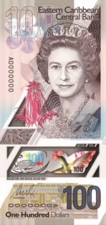 동카리브 100달러 지폐 (앞면)