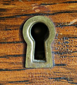 워드 잠금장치는 해당하는 열쇠 외에도 더 작은 스켈레톤 키로 열 수 있다.