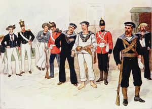 19세기 중반 영국 해군이 사용한 제복