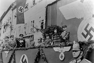 1938년 9월 23일, 수데텐란트에서 연설하는 프릭.