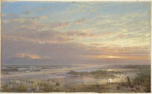 윌리엄 트로스트 리차즈(William Trost Richards)가 그린 그림 A High Tide at Atlantic City, 현재 브루클린 박물관 소장