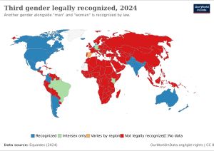 비이성적 성별 인정 세계 지도