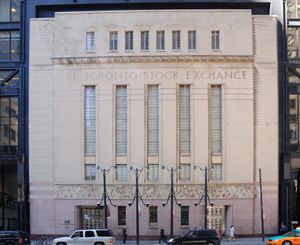 현재 토론토 도미니언 센터(Toronto-Dominion Centre)에 통합된 구 토론토 증권거래소 건물의 아르데코(Art Deco) 외관
