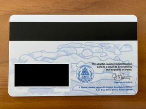 팔라우 공화국 신분증 (뒷면)