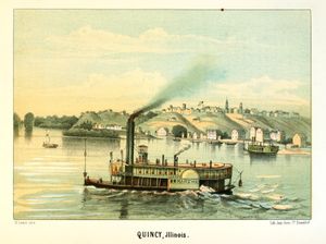 헨리 루이스(Henry Lewis)가 그린 1848년 퀸시