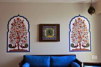 2014년 뭄바이 카크샤야치트라의 라자스탄 모티프 벽화