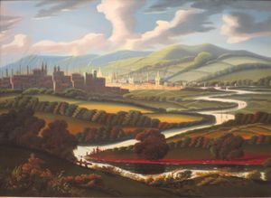 토머스 체임버스가 그린 매사추세츠주 스프링필드의 코네티컷 강 전경